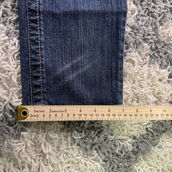 Akademiks New York Womens 32 Denim Jeans Embroidered Bling Sequins Stretch - Picture 7 of 8